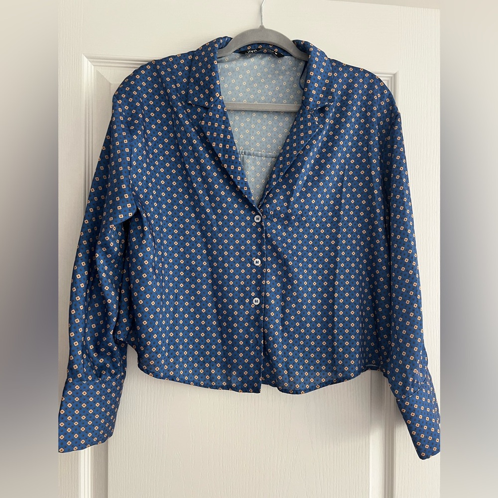 Zara satin shirt